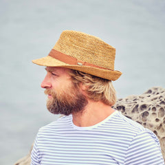 Straw Fedora in Beige