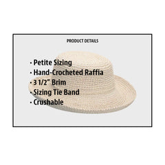 Straw Round Crown Hat in Earth Tone