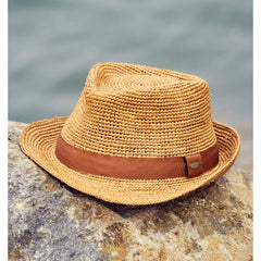 Straw Fedora in Beige