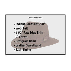 Indiana Jones Wool Felt Safari- Satipo