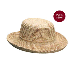 Straw Round Crown Hat in Earth Tone
