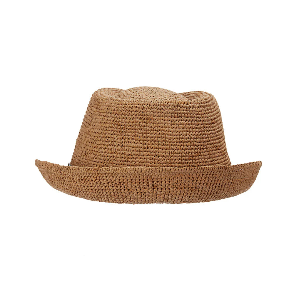Straw Fedora in Beige