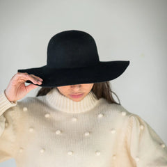 Wool Felt Round Crown Hat