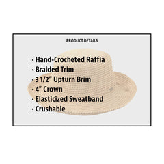 Scala Straw Round Crown- Destin