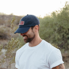 Dorfman Cotton Baseball Cap- Flag Waving