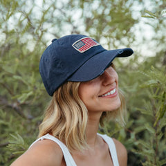 Dorfman Cotton Baseball Cap- Flag Waving