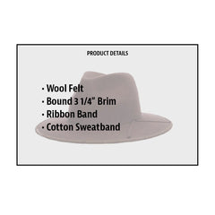 Stacy Adams Wool Felt Fedora- Finlay